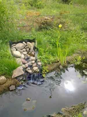 Gartenteich Wasserzulauf für Sauerstoffversorgung